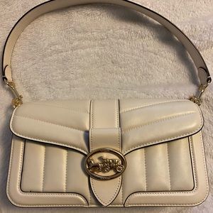 NWOT COACH Tabby Puffy Quilted Georgie bag in chalk
